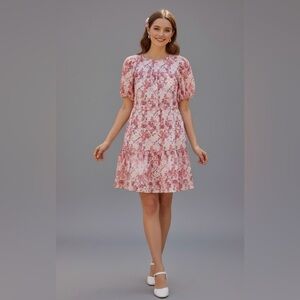 Greylin Pink Floral Mini Dress size small